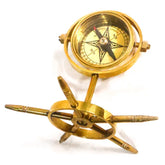 Maritime navigation instrument antique gimbaled compass collectible
